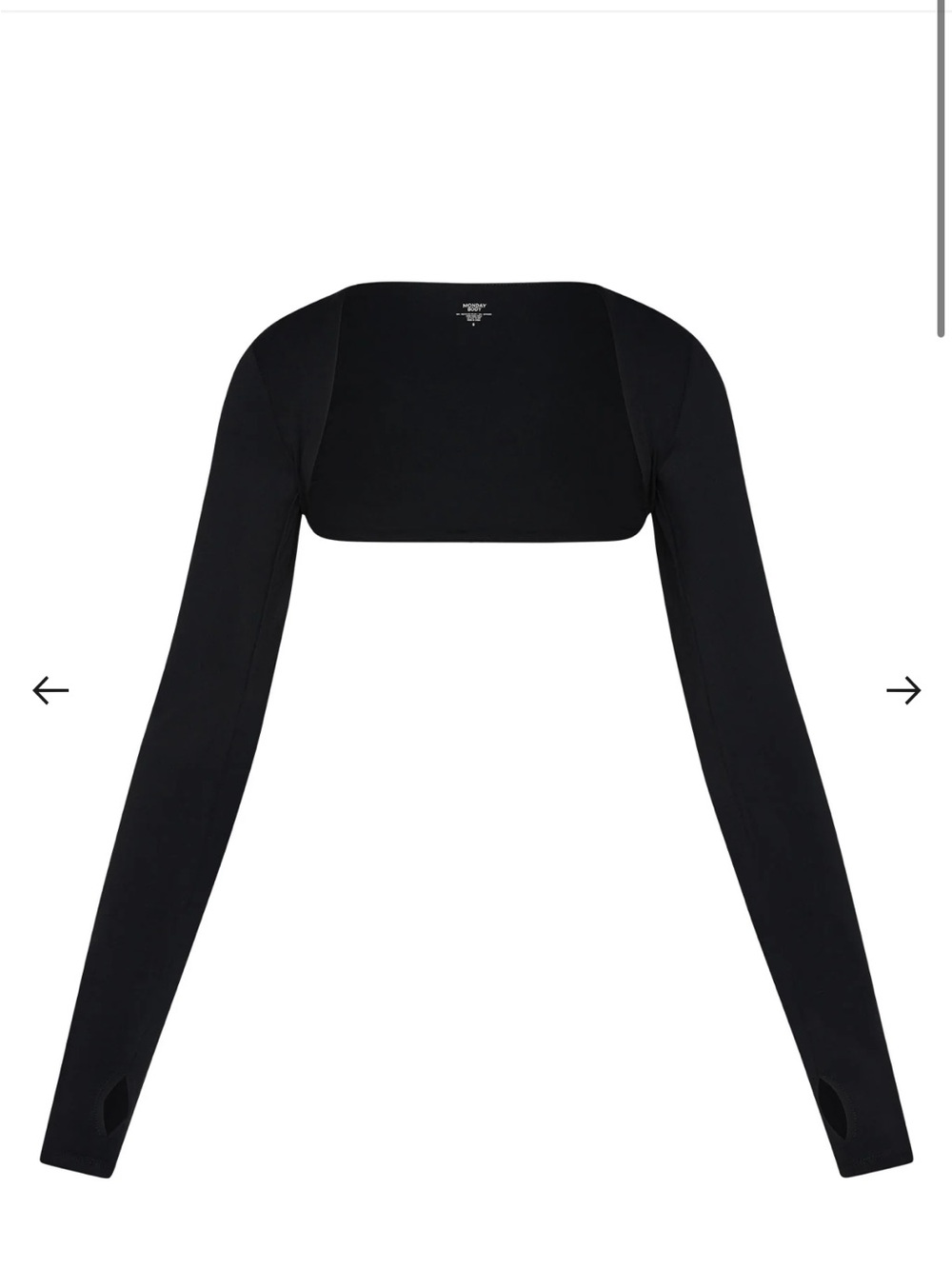 NWOT Monday Body Runyon Canyon Bolero in Black